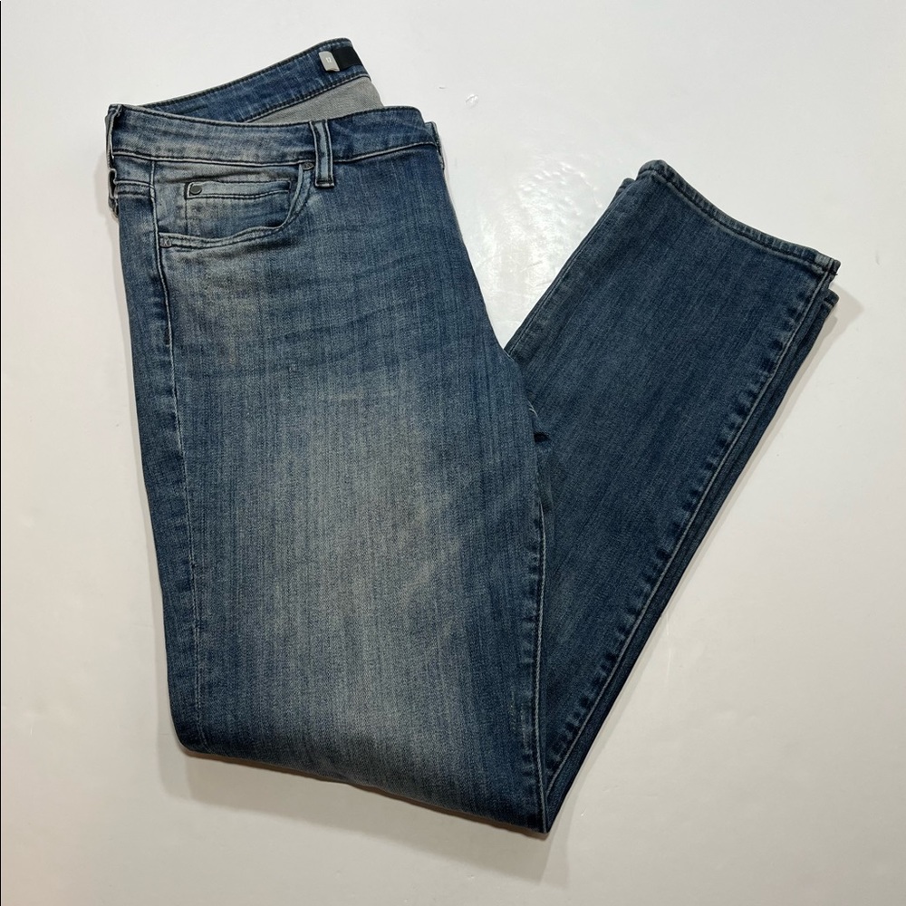 Kut From The Kloth Catherine Boyfriend Stretch Blue Jeans, 12 Regular